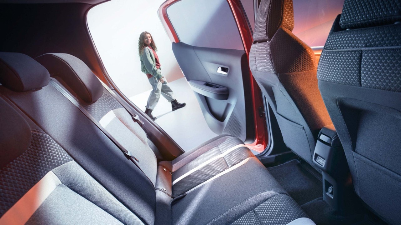 Baksätet på en Opel Frontera